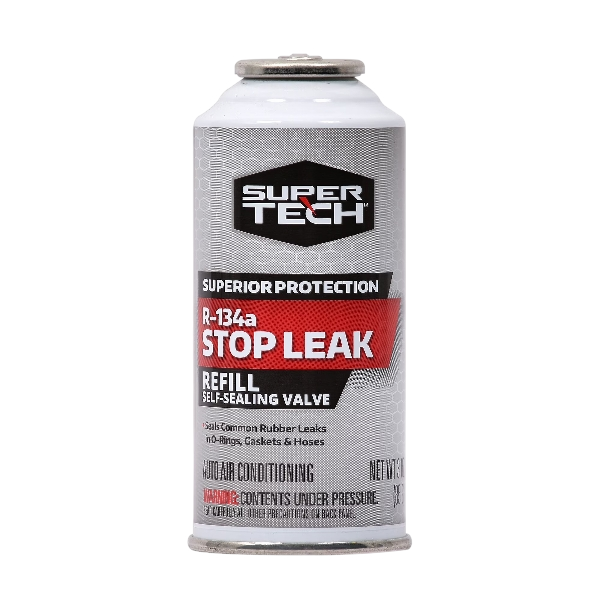 Super Tech Auto R-134a Refrigerant with Stop Leak, Self-sealing, 3 oz., Pack of 1, Vehicle Type Specific